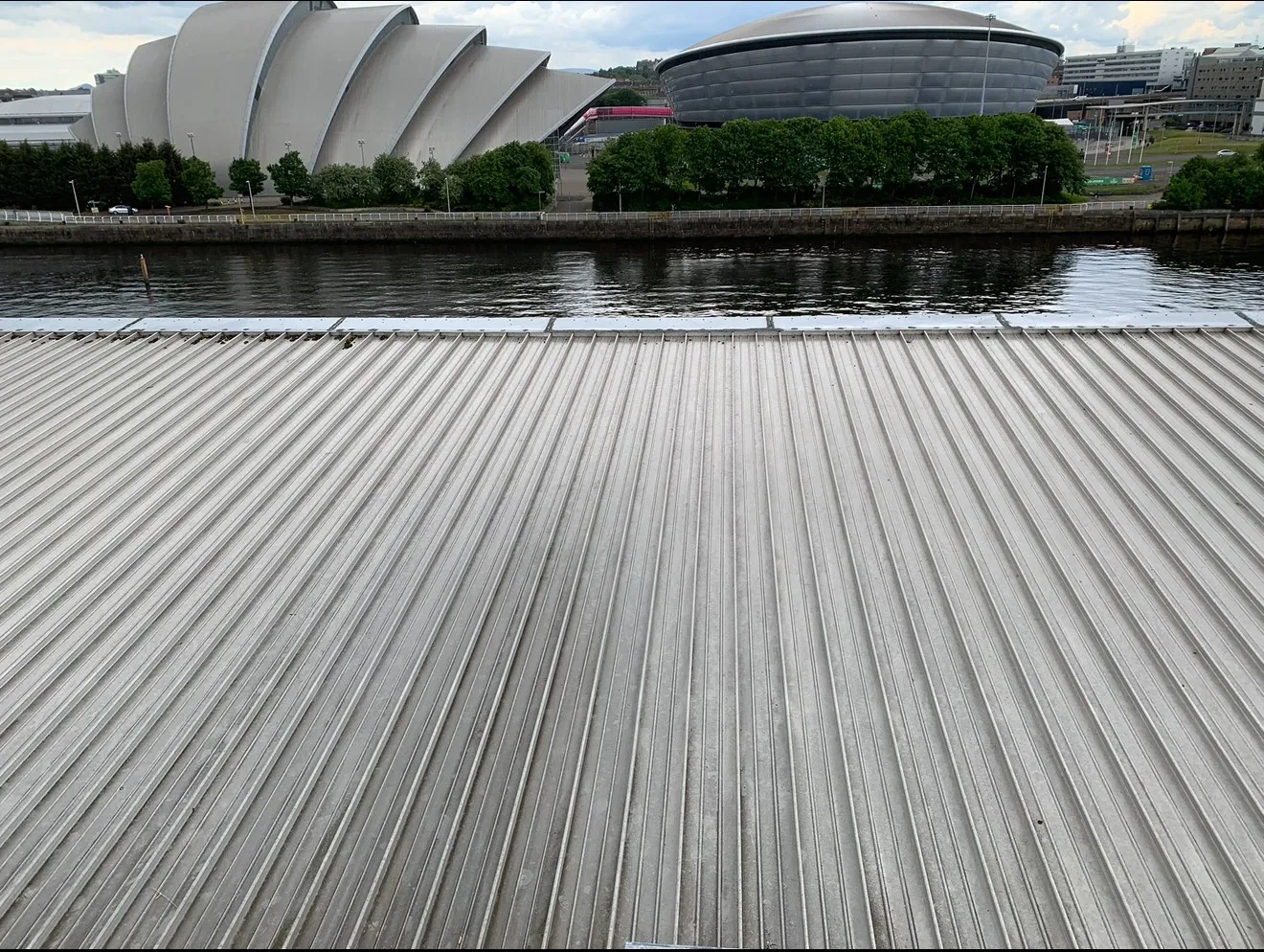 Commercial roof repair project in Glasgow Scotland